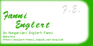 fanni englert business card